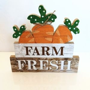 Easter Farmhouse Carrot Farm Fresh Tier Table Decor